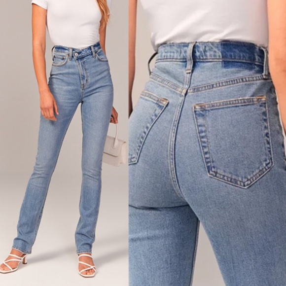 Ultra High Rise 90s Slim Straight Jean 27 Short - Picture 1 of 7